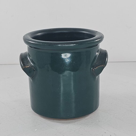 Rogues Manor Green Ceramic Crock Deneen Pottery Small Collectible Decor - Picture 3 of 8